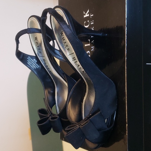NIB WHBM Contessa Black High Heel Sandals Size 6.5 - Picture 3 of 7